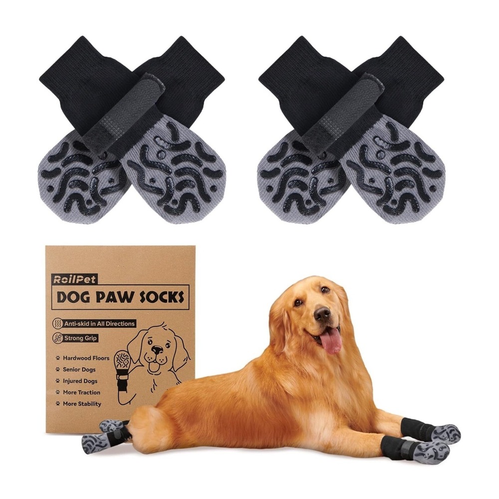 Grippy Non-Slip Dog Socks Paw Socks Paw Protection Adjustable medium